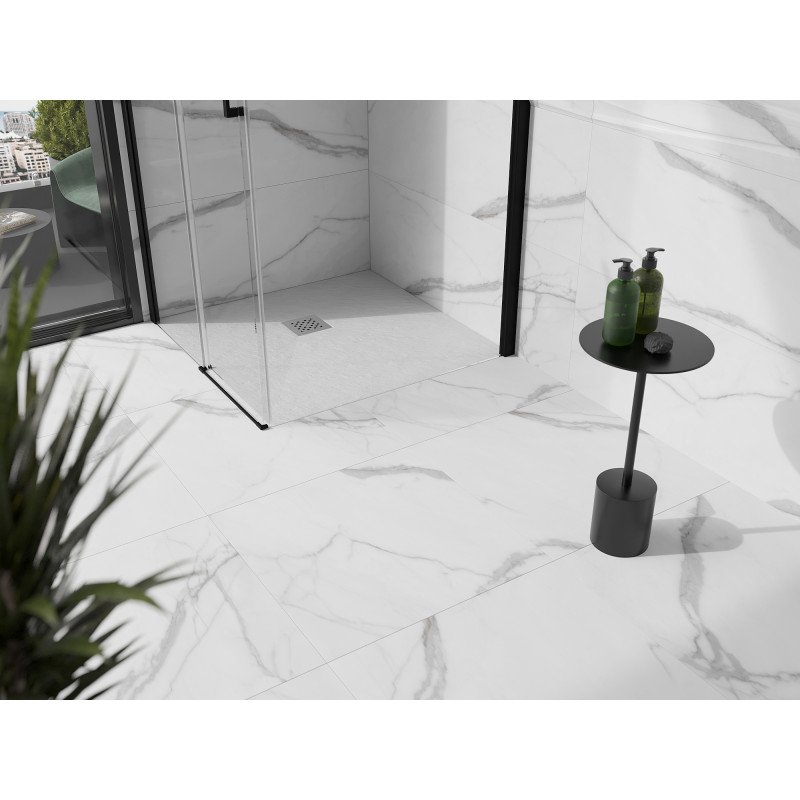 Mexen Stone+ kompozitová štvorcová sprchová vanička 100 x 100 cm, biela - 44101010