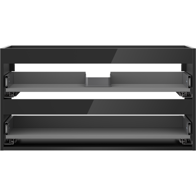 Mexen Box-A korpus skrinky pod umývadlo 90 cm, 2 zásuvky, čierny lesk - 91AX0-0900-470-2-70