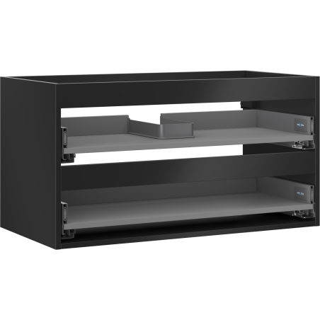 Mexen Box-A skriňa pod umývadlo 90 cm, 2 zásuvky, čierny mat - 91AX0-0900-470-2-71