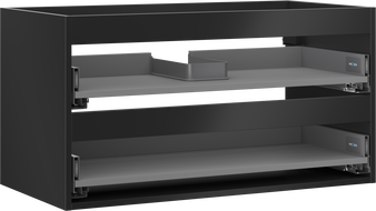 Mexen Box-A korpus skrinky pod umývadlo 90 cm, 2 zásuvky, čierny mat - 91AX0-0900-470-2-71