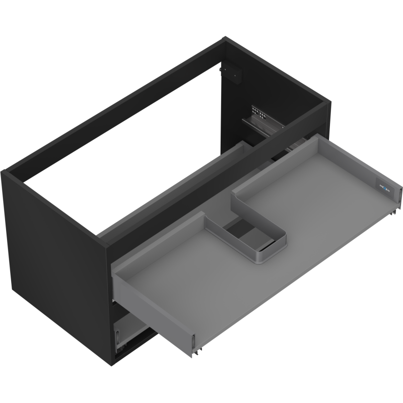 Mexen Box-A korpus skrinky pod umývadlo 90 cm, 2 zásuvky, čierny mat - 91AX0-0900-470-2-71