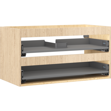 Korpus skrinky Mexen Box-A pod umývadlo 90 cm, 2 zásuvky, dub - 91AX0-0900-470-2-81