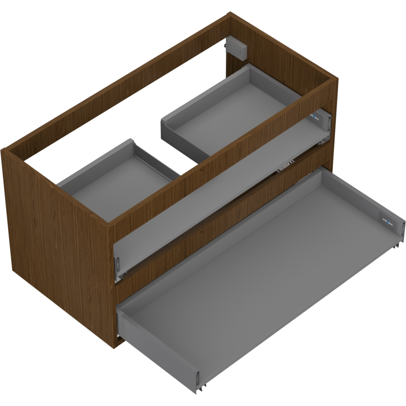 Mexen Box-A skrinka pod umývadlo 90 cm, 2 zásuvky, orech - 91AX0-0900-470-2-86