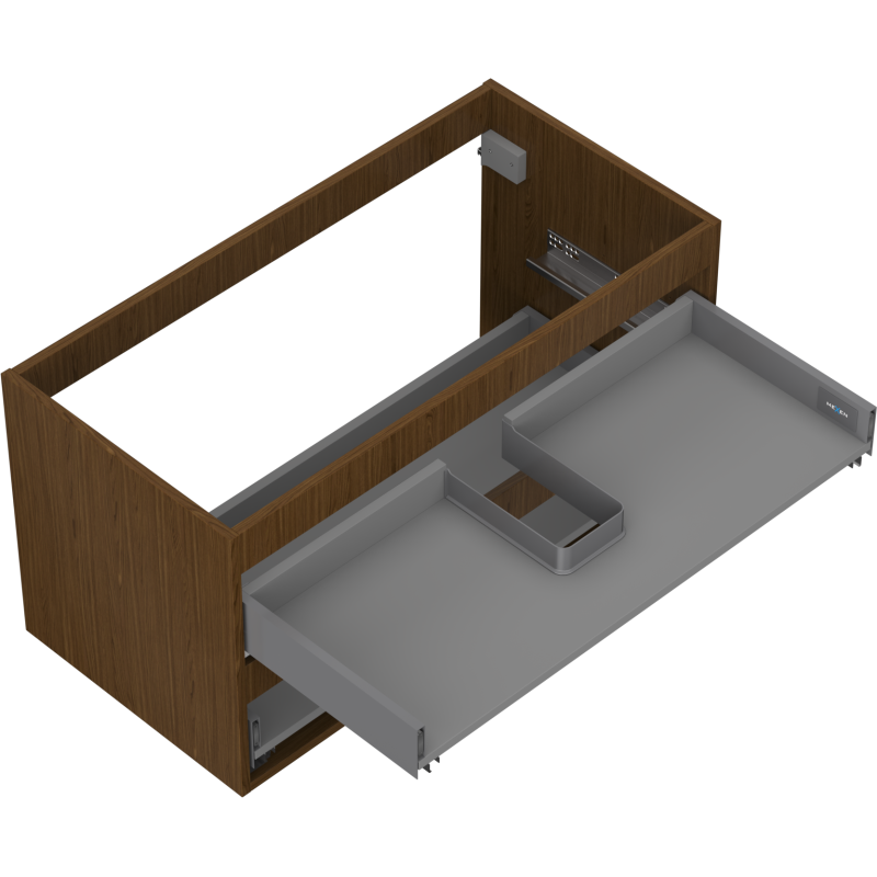 Mexen Box-A skrinka pod umývadlo 90 cm, 2 zásuvky, orech - 91AX0-0900-470-2-86