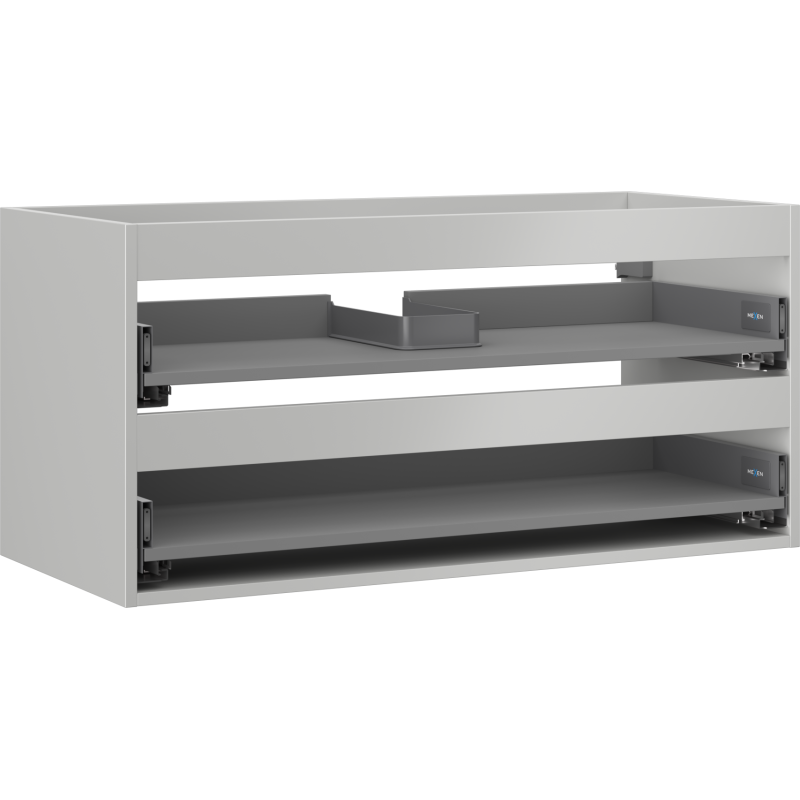 Mexen Box-A korpus skrinky pod umývadlo 100 cm, 2 zásuvky, sivý mat - 91AX0-1000-470-2-62