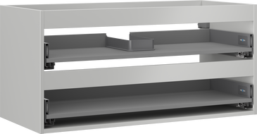 Mexen Box-A korpus skrinky pod umývadlo 100 cm, 2 zásuvky, sivý mat - 91AX0-1000-470-2-62