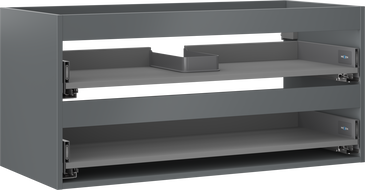 Mexen Box-A skrinka pre umývadlo 100 cm, 2 zásuvky, grafit mat - 91AX0-1000-470-2-66