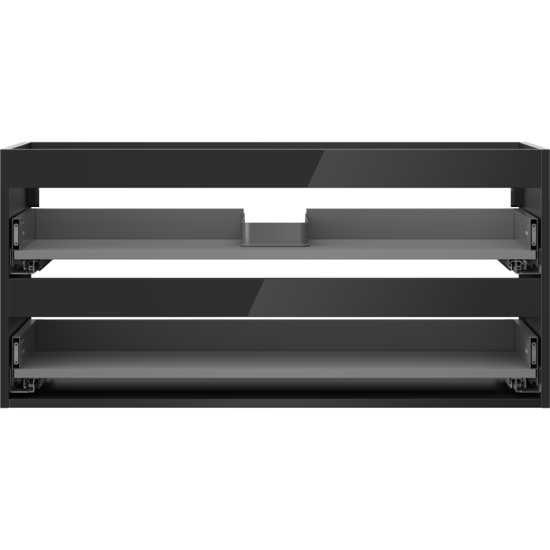 Mexen Box-A skrinka pod umývadlo 100 cm, 2 zásuvky, čierny lesk - 91AX0-1000-470-2-70