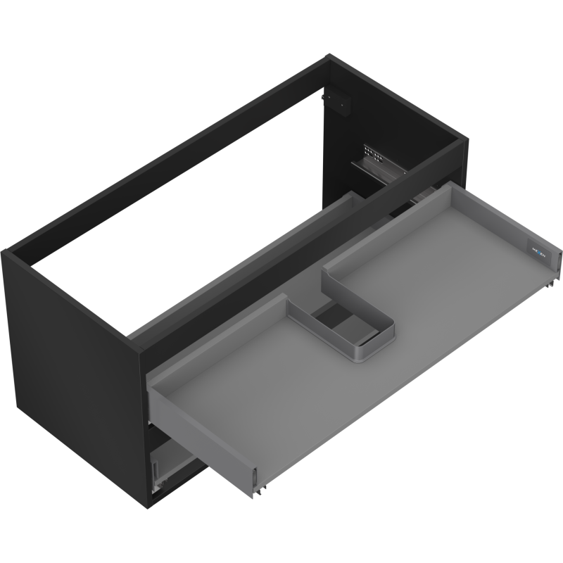 Mexen Box-A korpus skrinky pod umývadlo 100 cm, 2 zásuvky, čierny mat - 91AX0-1000-470-2-71