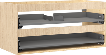 Mexen Box-A korpus skrinky pod umývadlo 100 cm, 2 zásuvky, dub - 91AX0-1000-470-2-81