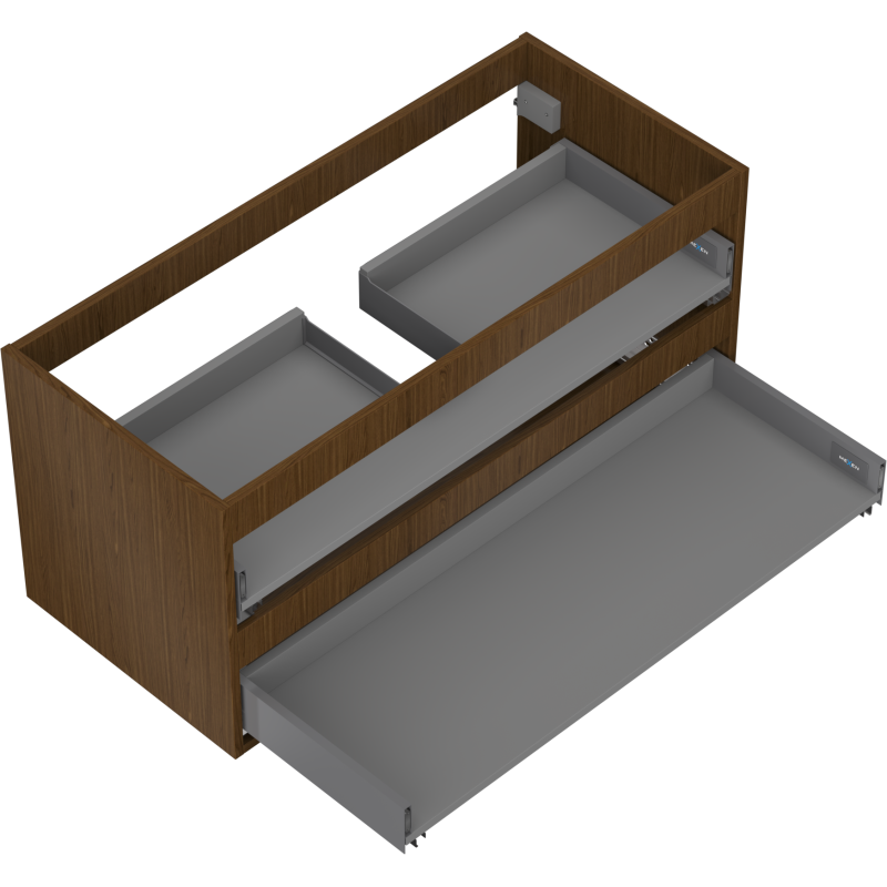 Mexen Box-A korpus skrinky pod umývadlo 100 cm, 2 zásuvky, orech - 91AX0-1000-470-2-86