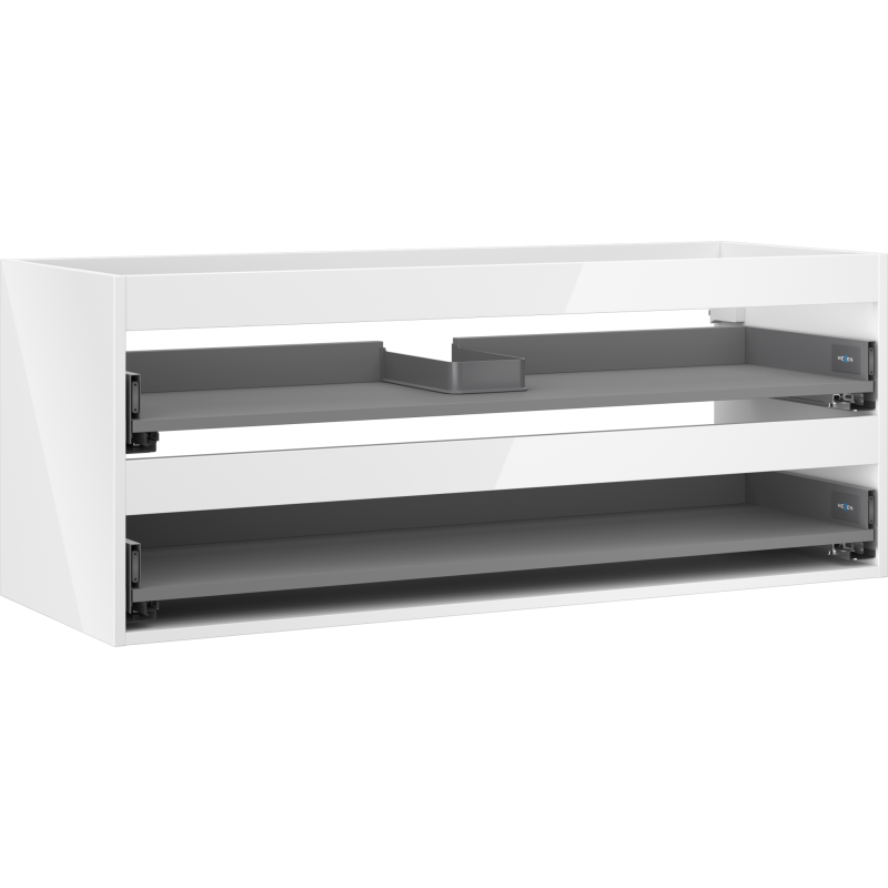 Mexen Box-A skrinka pod umývadlo 120 cm, 2 zásuvky, biely lesk - 91AX0-1200-470-2-00