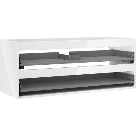 Mexen Box-A korpus skrinky pod umývadlo 120 cm, 2 zásuvky, biely lesk - 91AX0-1200-470-2-00