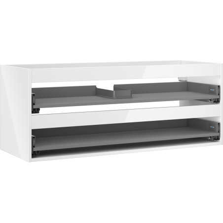Mexen Box-A skrinka pod umývadlo 120 cm, 2 zásuvky, biely lesk - 91AX0-1200-470-2-00