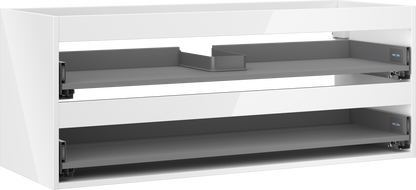 Mexen Box-A korpus skrinky pod umývadlo 120 cm, 2 zásuvky, biely lesk - 91AX0-1200-470-2-00