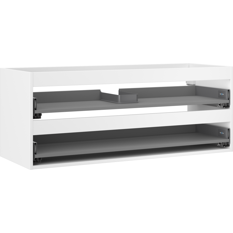 Mexen Box-A korpus skrinky pod umývadlo 120 cm, 2 zásuvky, biely mat - 91AX0-1200-470-2-01