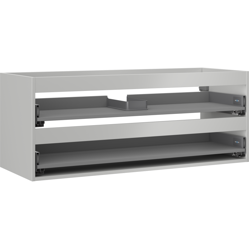 Mexen Box-A skrinka pod umývadlo 120 cm, 2 zásuvky, sivý mat - 91AX0-1200-470-2-62