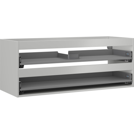 Mexen Box-A korpus skrinky pod umývadlo 120 cm, 2 zásuvky, sivý mat - 91AX0-1200-470-2-62