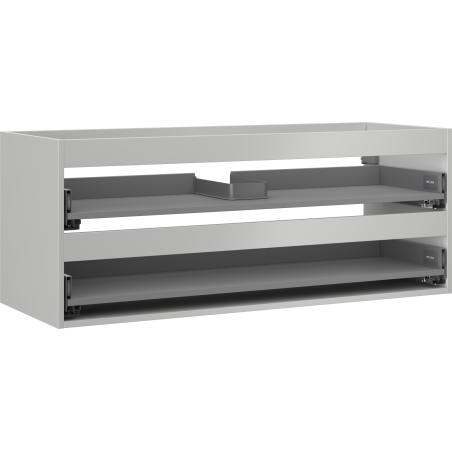 Mexen Box-A skrinka pod umývadlo 120 cm, 2 zásuvky, sivý mat - 91AX0-1200-470-2-62