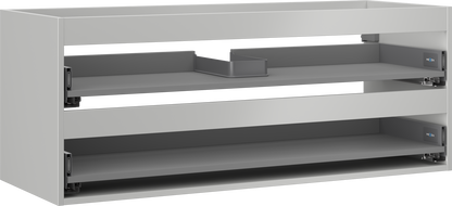 Mexen Box-A skrinka pod umývadlo 120 cm, 2 zásuvky, sivý mat - 91AX0-1200-470-2-62