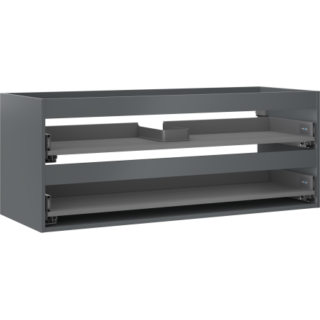 Mexen Box-A korpus skrinky pod umývadlo 120 cm, 2 zásuvky, matný grafit - 91AX0-1200-470-2-66
