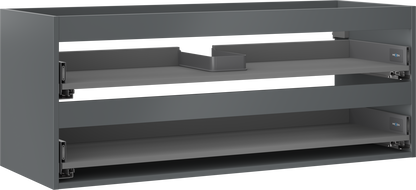 Mexen Box-A korpus skrinky pod umývadlo 120 cm, 2 zásuvky, matný grafit - 91AX0-1200-470-2-66