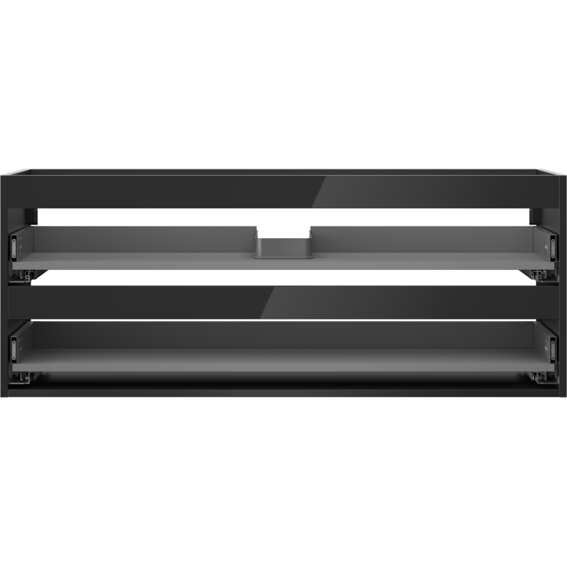 Mexen Box-A korpus skrinky pod umývadlo 120 cm, 2 zásuvky, čierny lesk - 91AX0-1200-470-2-70