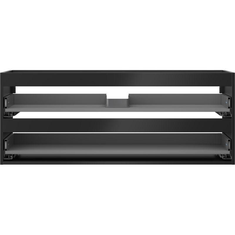 Mexen Box-A korpus skrinky pod umývadlo 120 cm, 2 zásuvky, čierny mat - 91AX0-1200-470-2-71