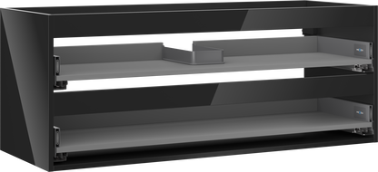 Mexen Box-A korpus skrinky pod umývadlo 120 cm, 2 zásuvky, čierny lesk - 91AX0-1200-470-2-70
