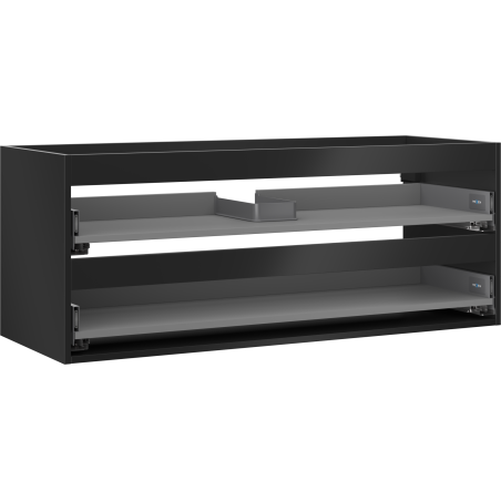 Mexen Box-A korpus skrinky pod umývadlo 120 cm, 2 zásuvky, čierny mat - 91AX0-1200-470-2-71