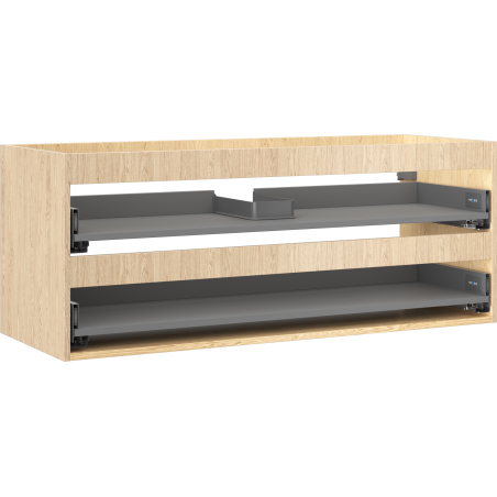 Mexen Box-A skrinka pod umývadlový korpus 120 cm, 2 zásuvky, dub - 91AX0-1200-470-2-81