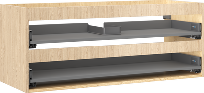 Mexen Box-A skrinka pod umývadlový korpus 120 cm, 2 zásuvky, dub - 91AX0-1200-470-2-81