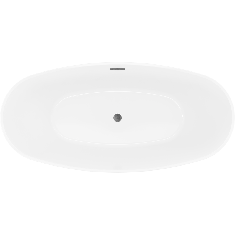 Mexen Lira voľne stojaca vaňa vzor 170 x 80 cm, biela/čierna, preliv gun gray brúsený - 52831708075-66