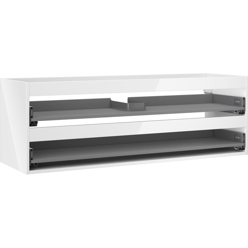 Mexen Box-A skrinka pod umývadlo 140 cm, 2 zásuvky, biely lesk - 91AX0-1400-470-2-00