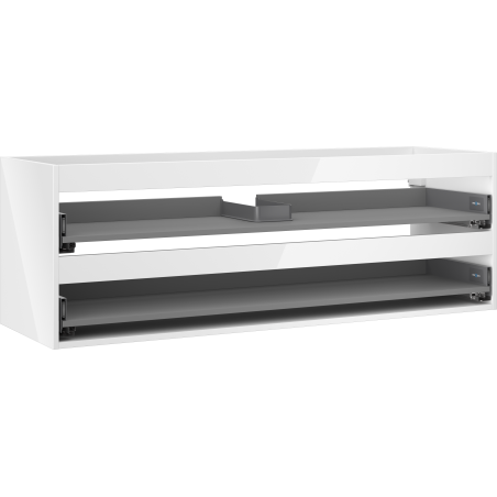 Mexen Box-A skrinka pod umývadlo 140 cm, 2 zásuvky, biely lesk - 91AX0-1400-470-2-00