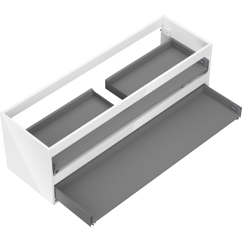 Mexen Box-A korpus skrinky pod umývadlo 140 cm, 2 zásuvky, biely lesk - 91AX0-1400-470-2-00
