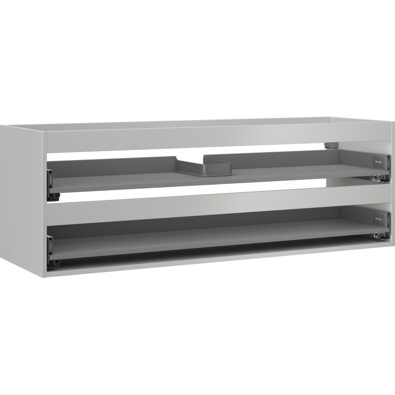 Mexen Box-A korpus skrinky pod umývadlo 140 cm, 2 zásuvky, sivý mat - 91AX0-1400-470-2-62