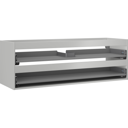 Mexen Box-A korpus skrinky pod umývadlo 140 cm, 2 zásuvky, sivý mat - 91AX0-1400-470-2-62