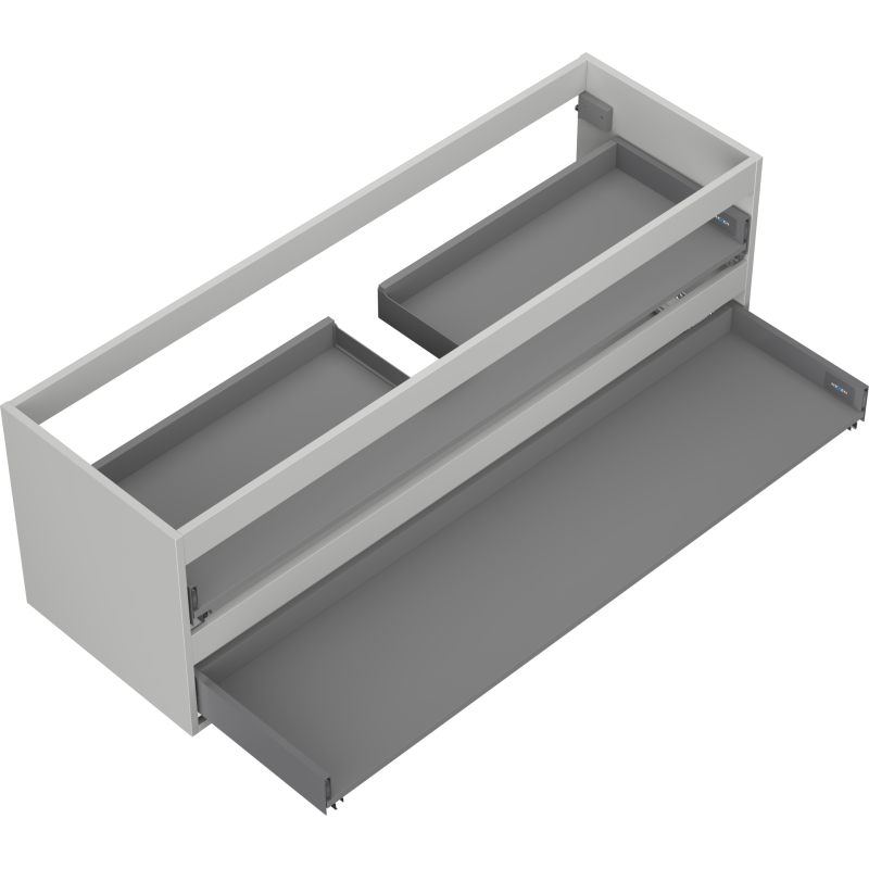 Mexen Box-A korpus skrinky pod umývadlo 140 cm, 2 zásuvky, šedá matná - 91AX0-1400-470-2-62