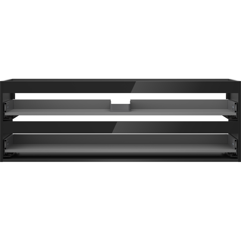 Mexen Box-A korpus skrinky pod umývadlo 140 cm, 2 zásuvky, čierny lesk - 91AX0-1400-470-2-70