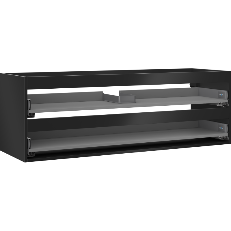 Mexen Box-A korpus skrinky pod umývadlo 140 cm, 2 zásuvky, čierny mat - 91AX0-1400-470-2-71