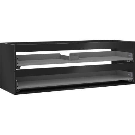 Mexen Box-A korpus skrinky pod umývadlo 140 cm, 2 zásuvky, čierny mat - 91AX0-1400-470-2-71