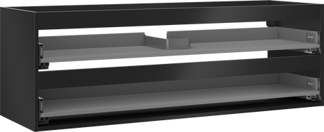 Mexen Box-A korpus kúpeľňovej skrinky 140 cm, 2 zásuvky, čierny mat - 91AX0-1400-470-2-71