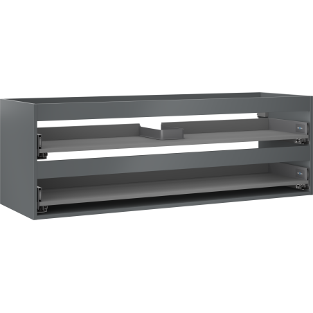 Mexen Box-A korpus skrinky pod umývadlo 140 cm, 2 zásuvky, grafit mat - 91AX0-1400-470-2-66