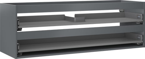 Mexen Box-A korpus skrinky pod umývadlo 140 cm, 2 zásuvky, grafit mat - 91AX0-1400-470-2-66