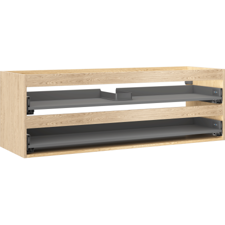 Mexen Box-A korpus skrinky pod umývadlo 140 cm, 2 zásuvky, dub - 91AX0-1400-470-2-81