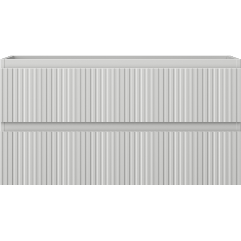 Mexen Rivel kúpeľňová skrinka pod umývadlo 90 cm, 2 zásuvky, drážkovaná, sivá matná - 91A20-09047-2-BFF62