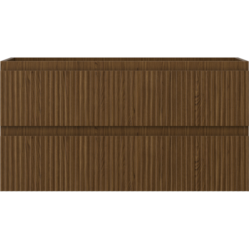 Mexen Rivel kúpeľňová skrinka pod umývadlo 90 cm, 2 zásuvky, ryhované, orech - 91A20-09047-2-BFF86