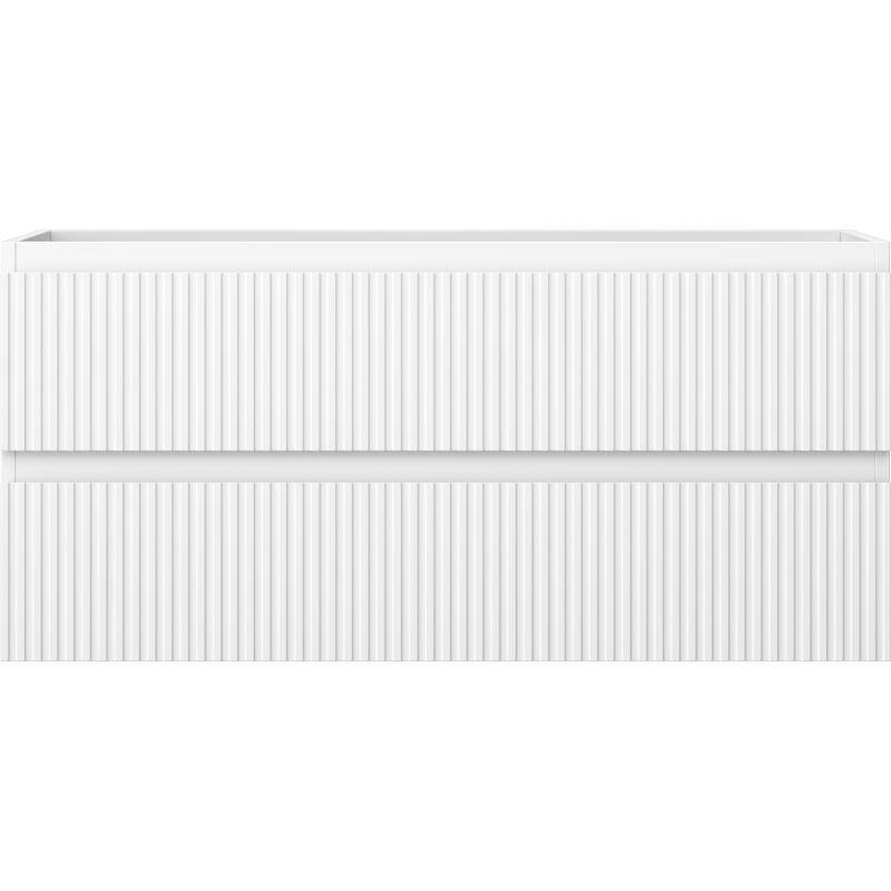 Mexen Rivel kúpeľňová skrinka pod umývadlo 100 cm, 2 zásuvky, ryhovaná, biela matná - 91A20-10047-2-BFF01