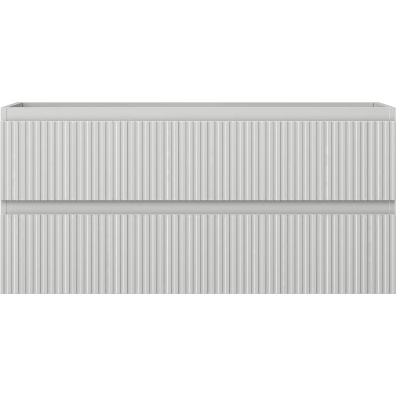 Mexen Rivel kúpeľňová skrinka pod umývadlo 100 cm, 2 zásuvky, ryhovaná, sivá mat - 91A20-10047-2-BFF62